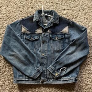 Vintage aztec wool and denim